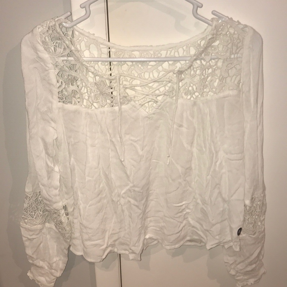 Hollister white blouse